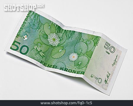 
                Währung, Fünfzig Kronen, Norwegische Kronen                   
