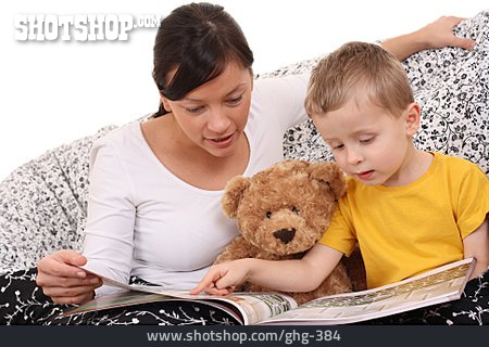 
                Mutter, Lesen, Sohn, Vorlesen                   