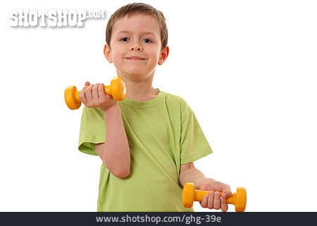 
                Junge, Krafttraining, Kindersport                   