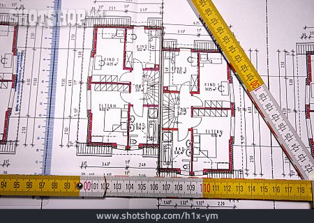 
                Bauzeichnung, Technische Zeichnung, Bauplanung                   