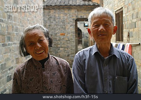 
                Seniorin, Senior, Ehepaar, Asiaten                   