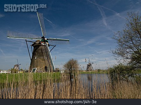 
                Windmühle, Kinderdijk, Holländerwindmühle                   