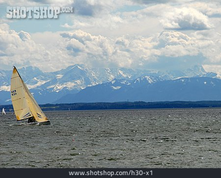 
                Segelboot, Segeln, Starnberger See                   