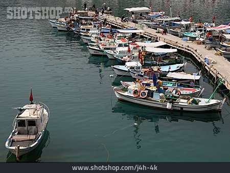 
                Hafen, Fischerboot, Türkei, Antalya                   