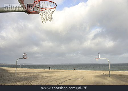
                Strand, Basketballkorb                   