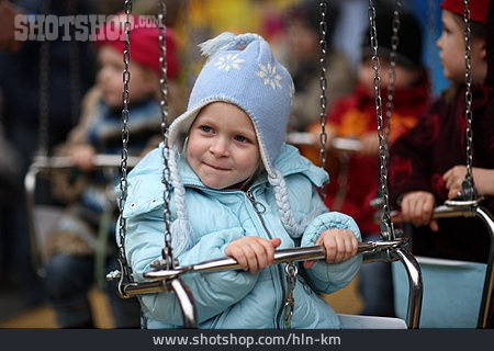 
                Child, Girl, Children's Carousel                   