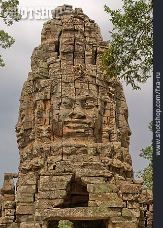 
                Ruine, Steingesicht, Angkor Wat                   