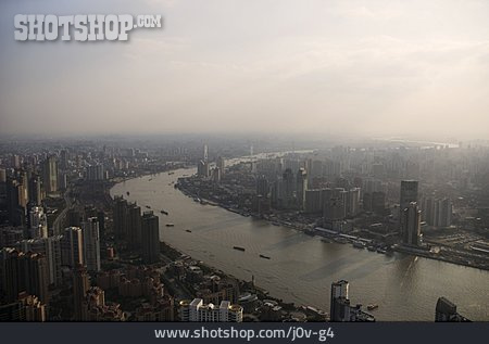 
                Stadtansicht, Shanghai, Huangpu-fluss                   