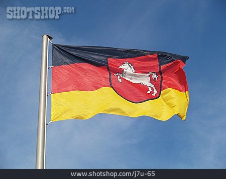
                Niedersachsen, Bundesland, Landesflagge                   