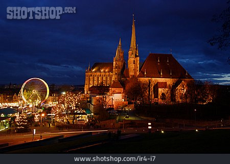 
                Weihnachtsmarkt, Thüringen, Erfurt, Erfurter Dom                   