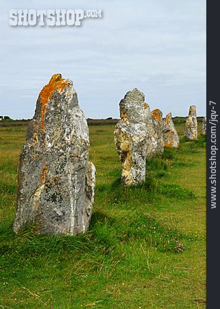 
                Bretagne, Carnac, Megalith-reihen, Steinreihe                   