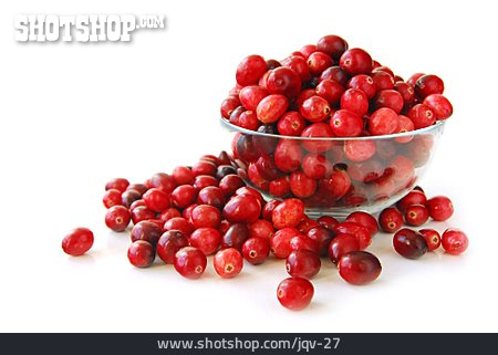 
                Beerenfrucht, Glasschale, Cranberry                   