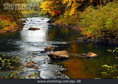 
                Landschaft, Herbst, Fluss                   