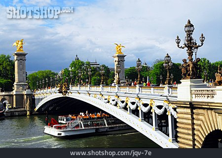 
                Seine, Paris, Seinebrücke, Pont Alexandre Iii                   