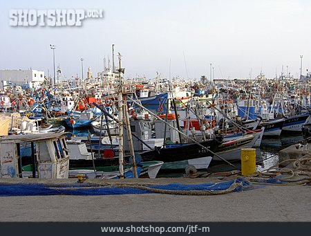
                Hafen, Fischerboot, Marokko, Tanger                   