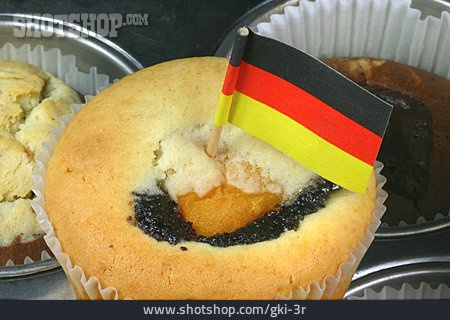 
                Muffin, Deutschlandfähnchen                   
