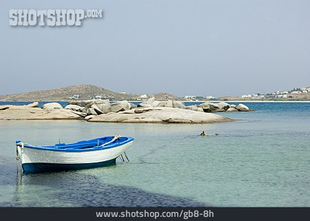 
                Küste, Ruderboot, Griechenland                   