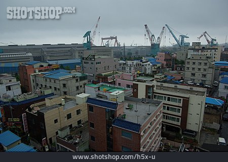 
                Industrie, Südkorea, Ulsan, Werftgelände                   