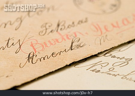 
                Amerika, Brief, Handschrift                   