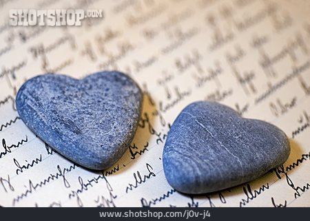 
                Stein, Herzform, Liebesbrief                   