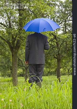 
                Regenschirm, Geschützt, Prognose, Geschäftsmann                   
