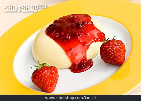 
                Dessert, Erdbeere, Vanillepudding                   