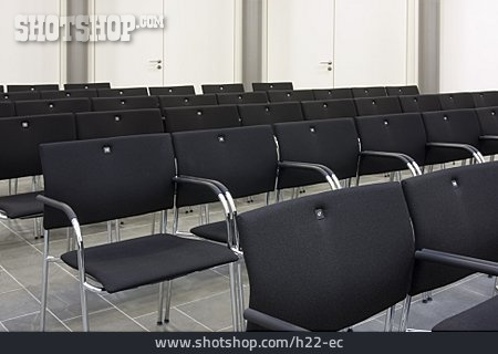 
                Stuhlreihe, Bestuhlung, Konferenzraum                   