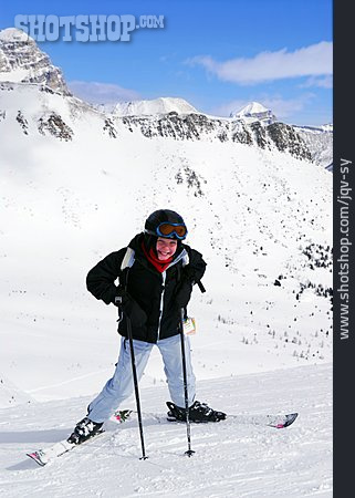 
                Skifahren, Ski, Skifahrerin                   
