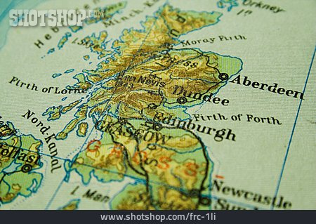
                Landkarte, Schottland                   
