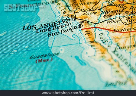 
                Landkarte, Los Angeles                   