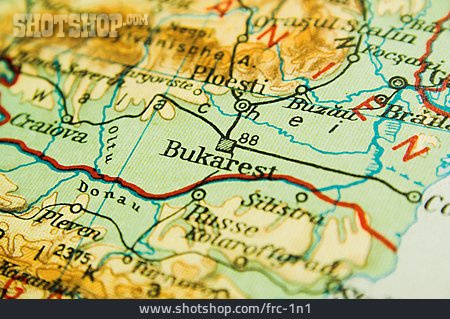 
                Landkarte, Bukarest                   