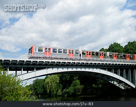 
                Brücke, Schienenverkehr, Zug, Hochbahn, Nahverkehr, Eisenbahnbrücke                   