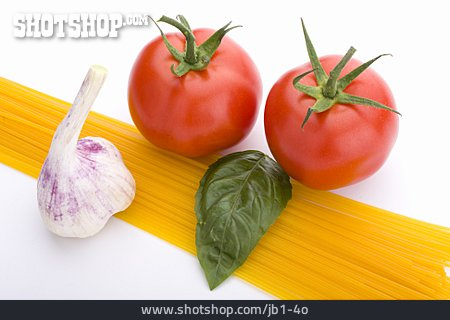 
                Knoblauch, Tomate, Pasta                   