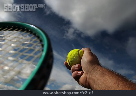 
                Tennis, Aufschlag, Tennisball, Tennisschläger                   