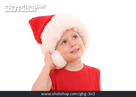 
                Kind, Weihnachten, Weihnachtsmütze                   