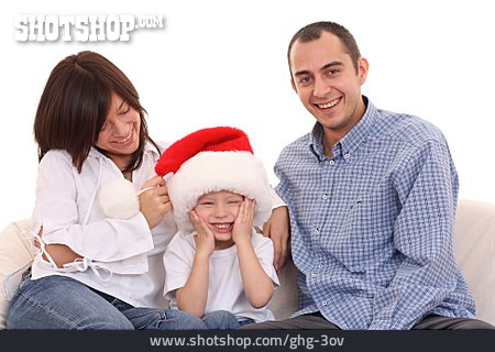 
                Pflege & Fürsorge, Weihnachtsmütze, Familie, Porträt                   
