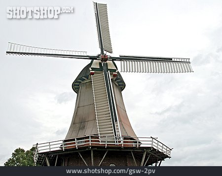 
                Windmühle, Holländerwindmühle, Warsingsfehn                   
