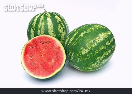 
                Halbiert, Melone, Wassermelone                   
