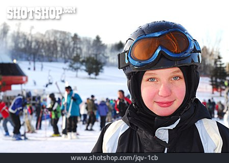 
                Wintersport, Skiurlaub, Skifahrerin                   
