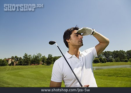 
                Beobachten, Ausschau, Golfspieler                   