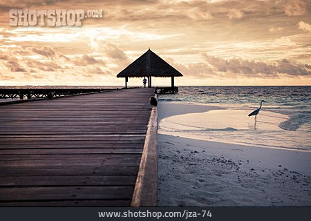 
                Steg, Karibik, Strandhütte                   