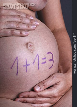 
                Schwangerschaft, Babybauch, Rechenaufgabe                   