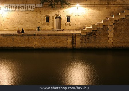
                Romantik, Kaimauer, Seine, Paris                   