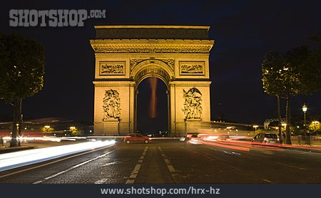 
                Langzeitbelichtung, Triumphbogen, Paris                   