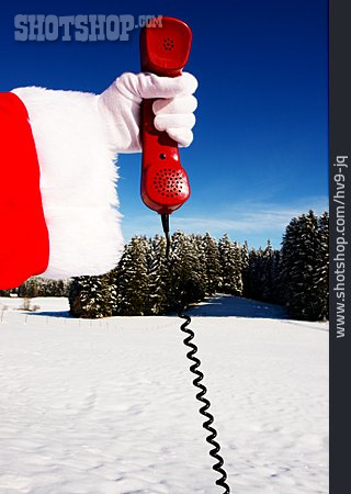 
                Telefon, Weihnachtsmann, Weihnachtswunsch                   