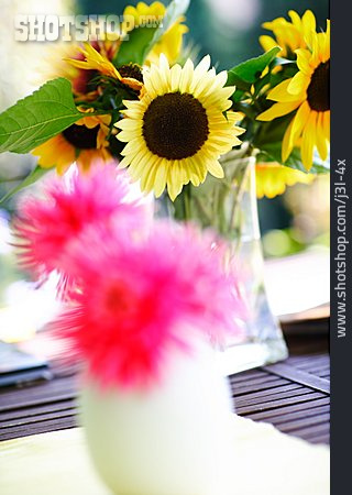 
                Sonnenblume, Blumenstrauß, Dahlie                   