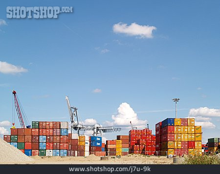 
                Hafenkran, Container, Containerumschlag                   