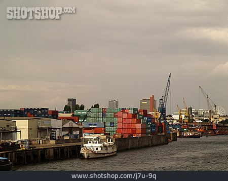 
                Landungsbrücken, Containerumschlag, Containerstellplatz                   
