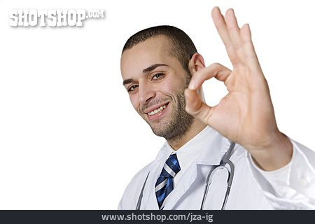 
                Handzeichen, Arzt, Erfolgreich                   