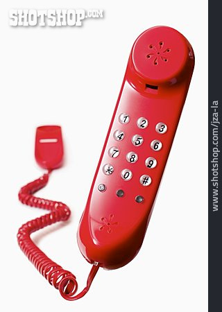 
                Telefon, Rot, Telefonhörer                   